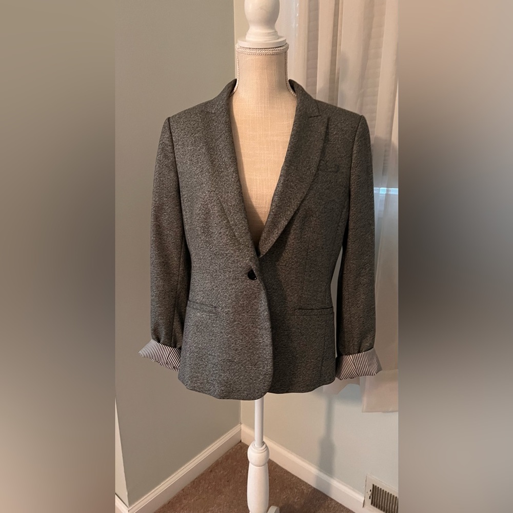 Grey single breast blazer